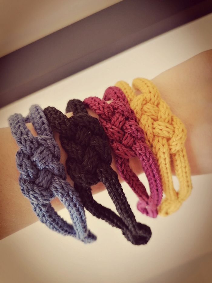 Bracelet en tricotin - photo numéro 3