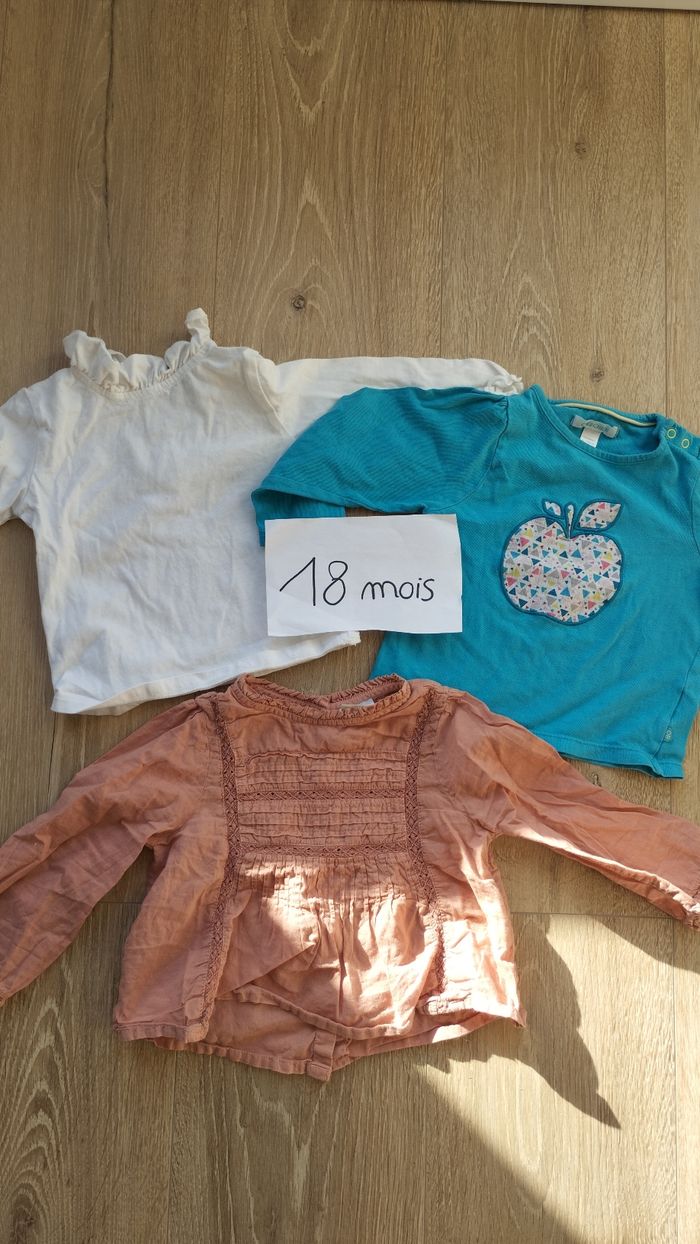 Trois t-shirts manches longues