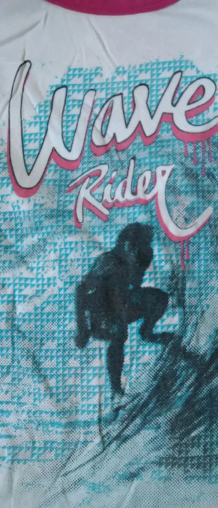 Débardeur estival thème surf blanc garçon 10 ans Bkl wear - photo numéro 5