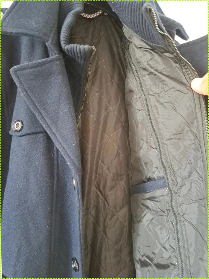 Parka caban homme Kudoro taille L bleu marine laine - photo numéro 3