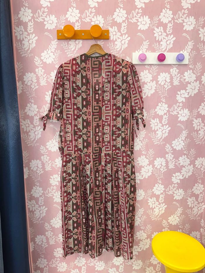 Robe longue vintage à motifs - photo numéro 3