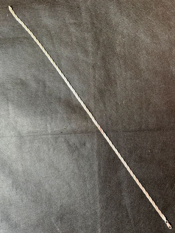 Beau collier plat en argent massif tressé femme TBE - photo numéro 2