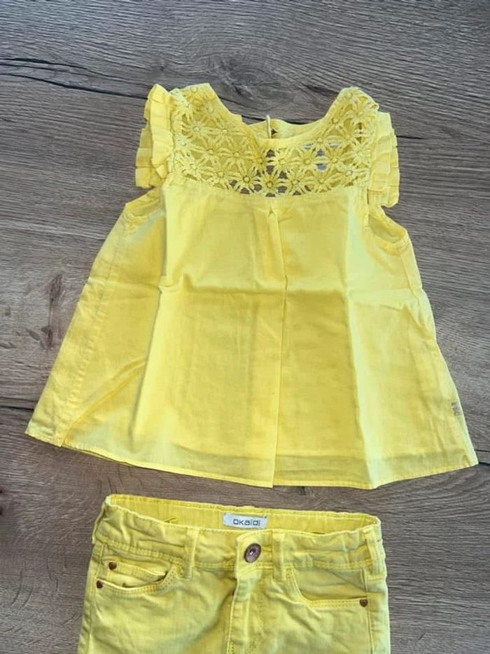 Ensemble jaune été okaidi 3 ans - photo numéro 7