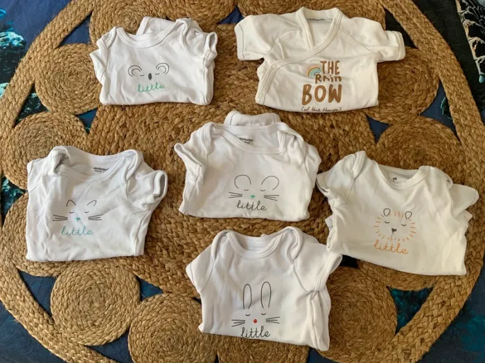 Lot de 6 bodies MC 3 mois