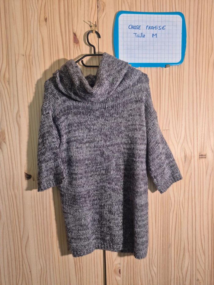 Pull gris 3/4 taille M