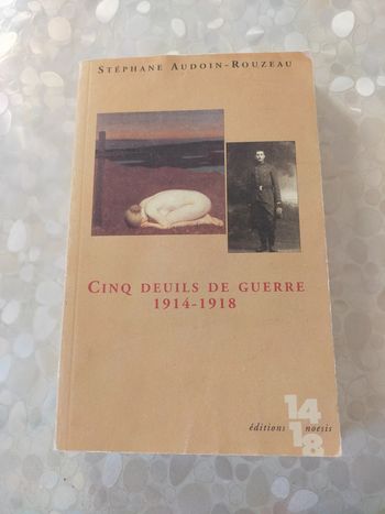 Cinq deuils de guerre 1914 -1918 Audouin rouzeau