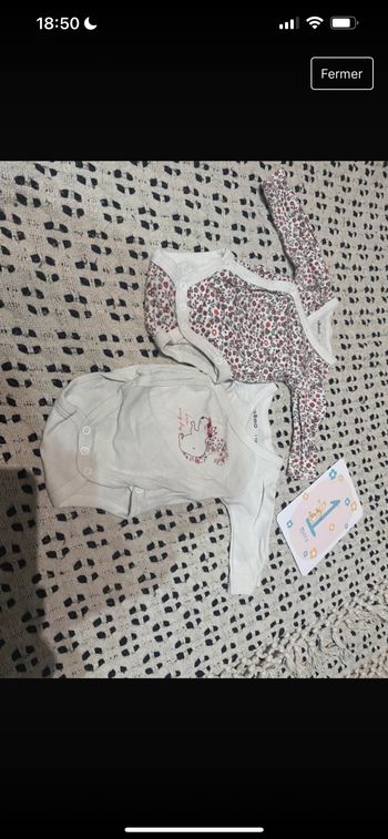 Lot 8 body taille 1 mois