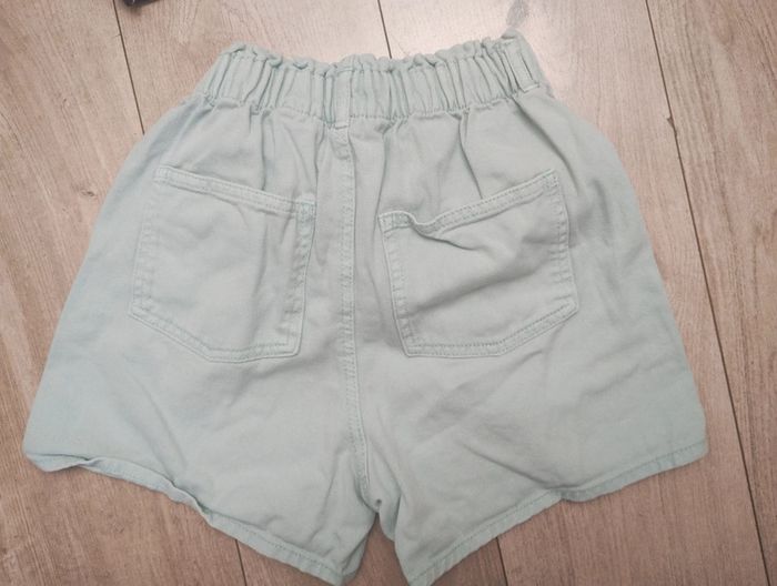Short vert pâle taille élastique h&M - photo numéro 3