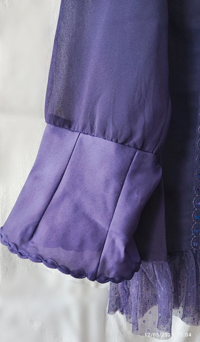 Chemise mousseline transparente violet T36 - photo numéro 5