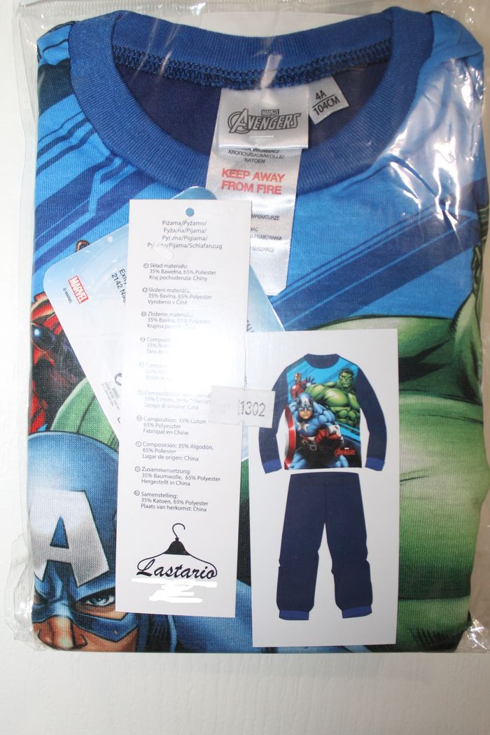 pyjama avengers bleu 4 ans
