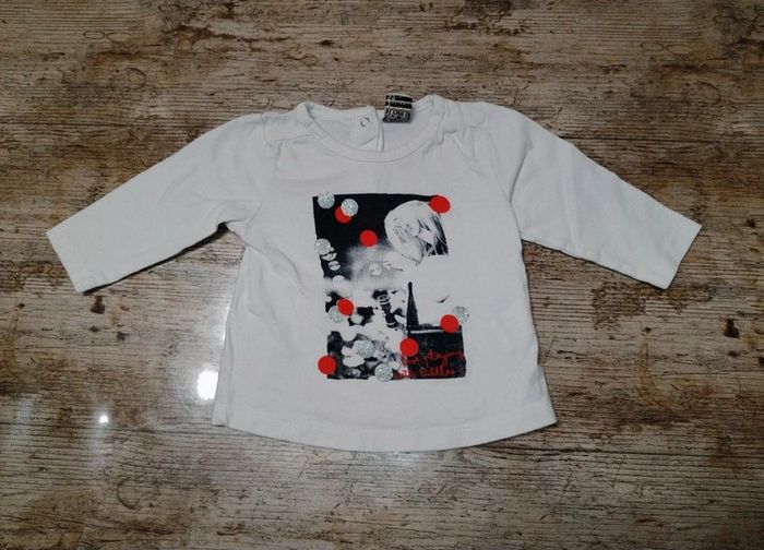 Joli t-shirt manches longues fille 3 mois TAO
