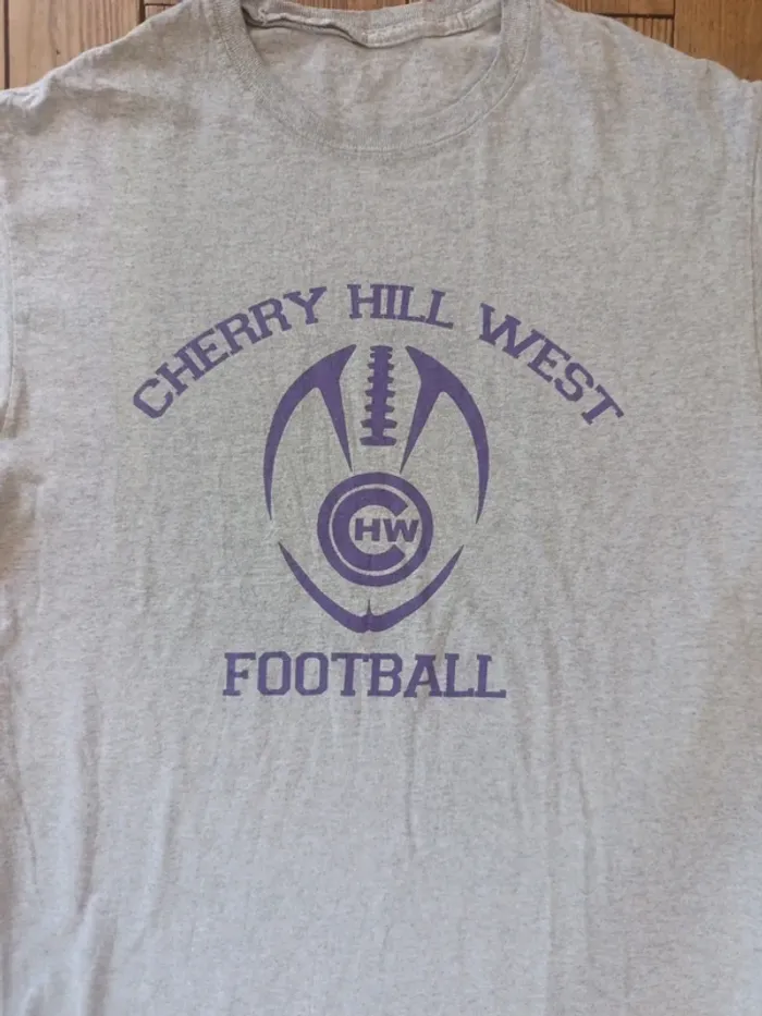 T-shirt universitaire football cherry hill west gris Taille M - photo numéro 2