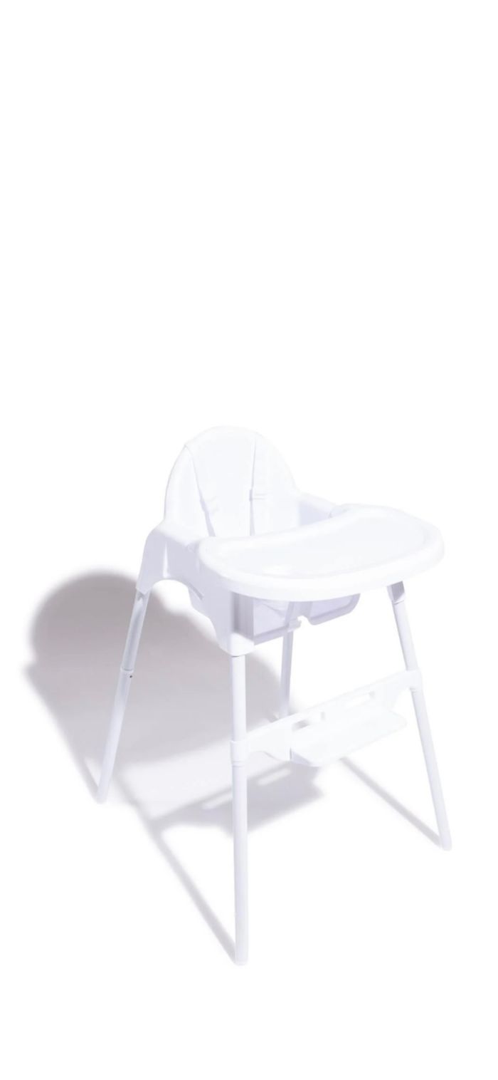 Chaise haute blanche