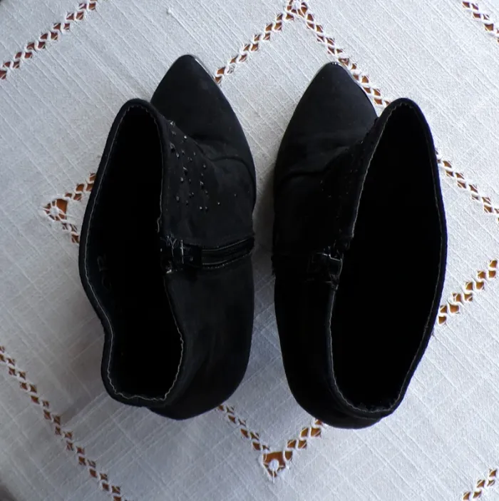 Bottines daim noir hautes P. 36 - photo numéro 5