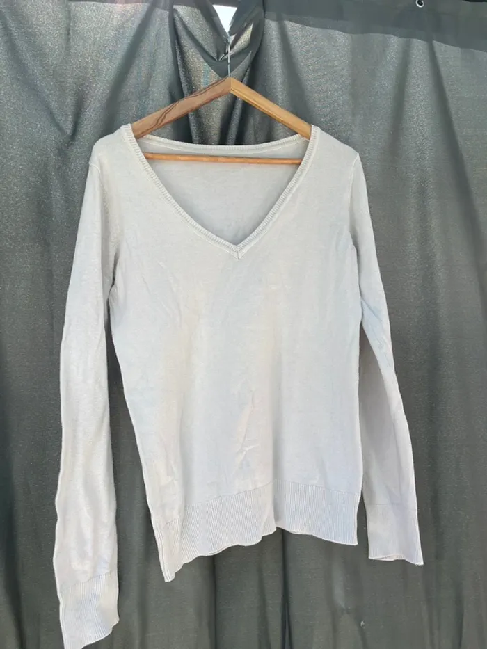 Pull blanc - photo numéro 2