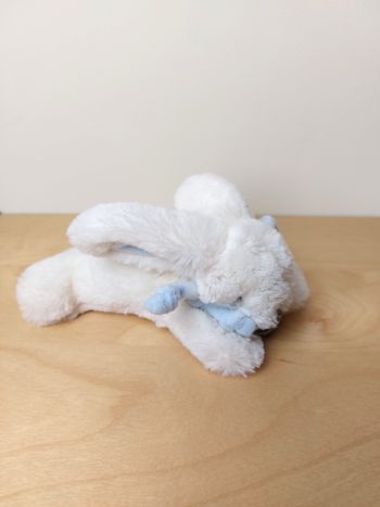 Peluche lapin blanc Doudou et compagnie bleu bonbon 15 cm DC2673 Philips Avent