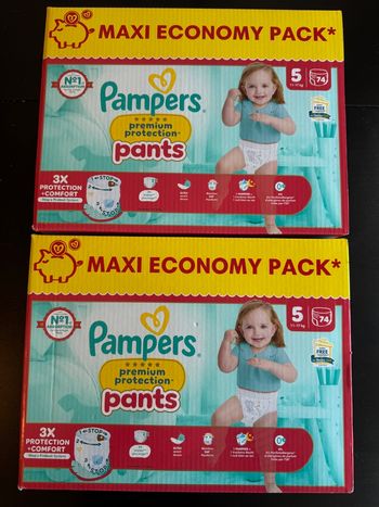 148 couches Pampers premium pants taille 5