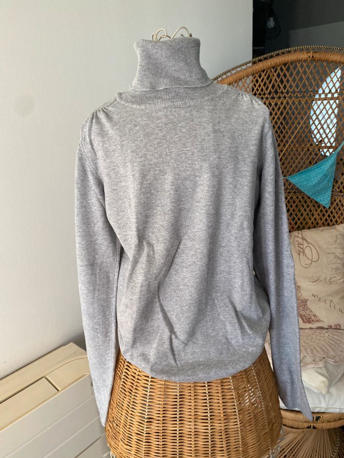 Pull Okaidi maille à col roulé gris taille 14 ans - photo numéro 5