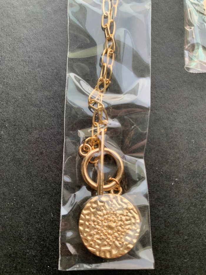 Ensemble collier et bracelet dorés - photo numéro 2