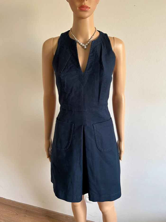 Robe bleue marine sans manches Kookai taille 36 TBE