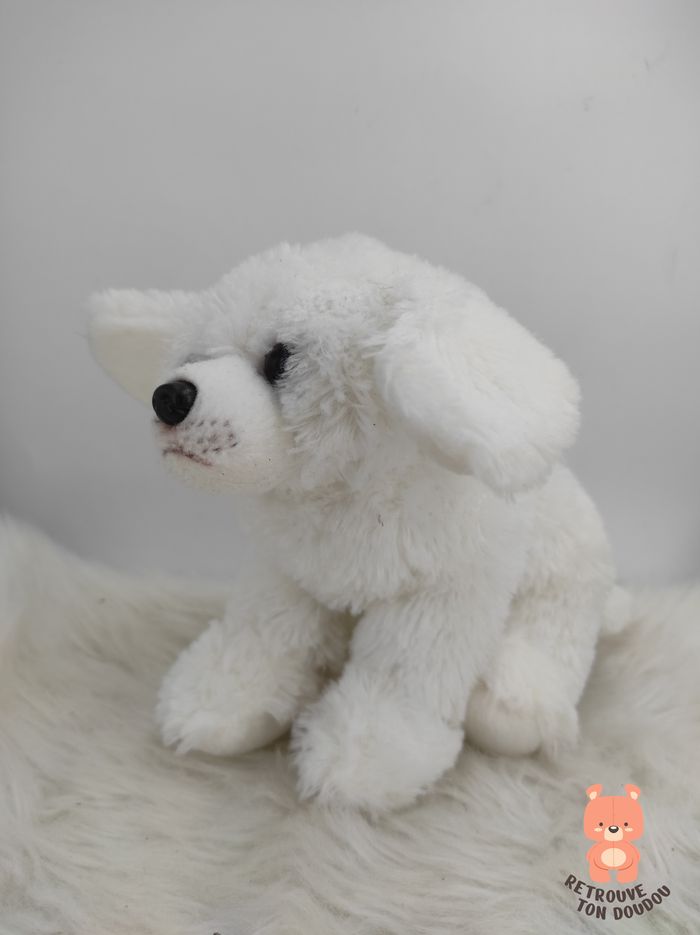 Peluche Chien Blanc Gipsy 17 cm