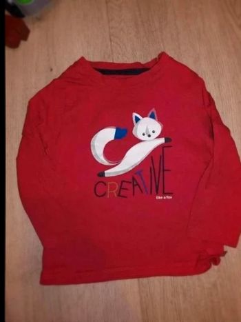 T  shirt manches  longues  renard  🦊