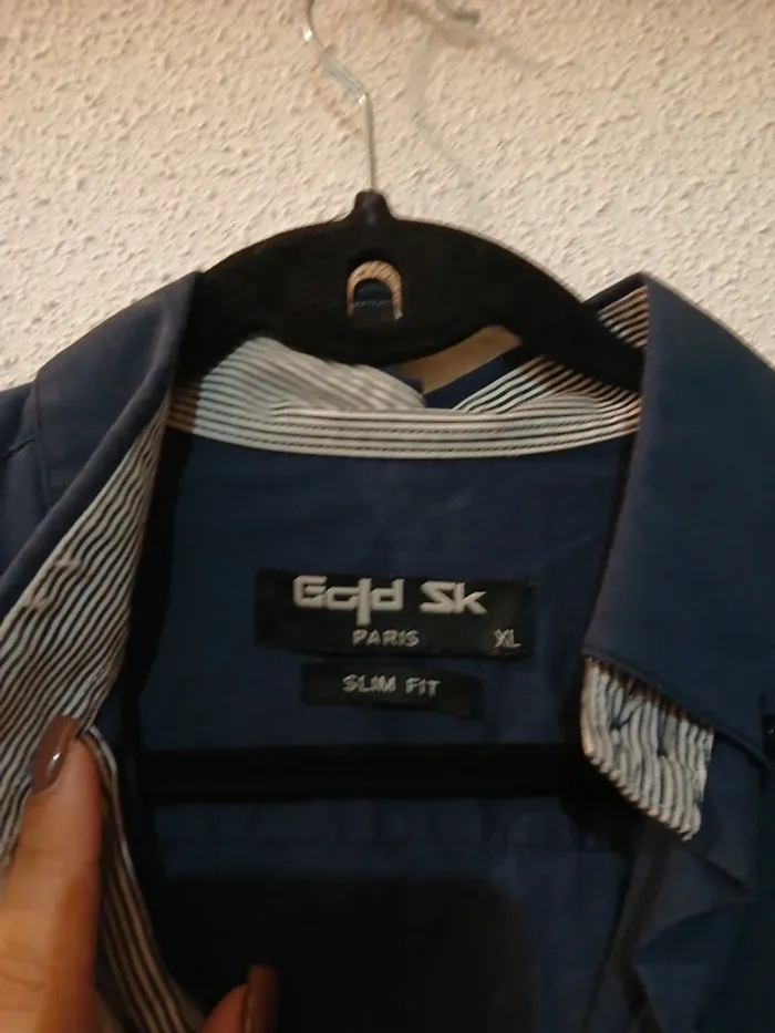 Chemise homme bleu marine " Gold SK" taille xl - photo numéro 3