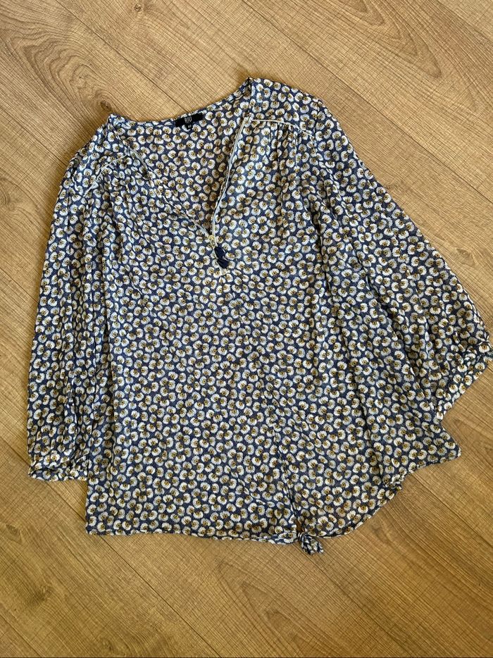 Blouse imprimée fleurie avec manches 3/4 Jacqueline Riu taille 42 comme neuve - photo numéro 7