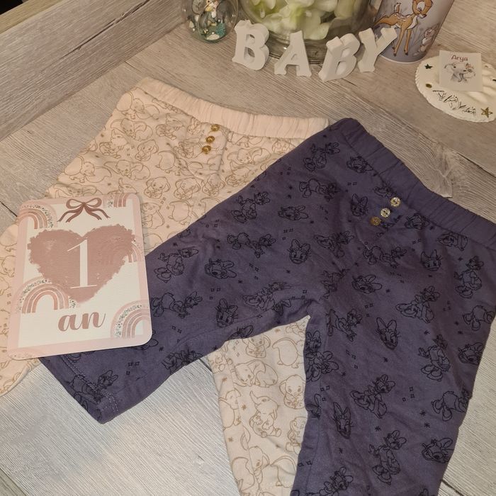 Lot de 2 pantalons 12 mois Disney daisy dumbo
