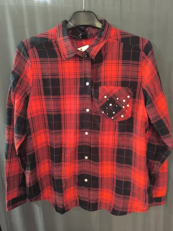 316896 chemise rouge/noir femme 40 esmara