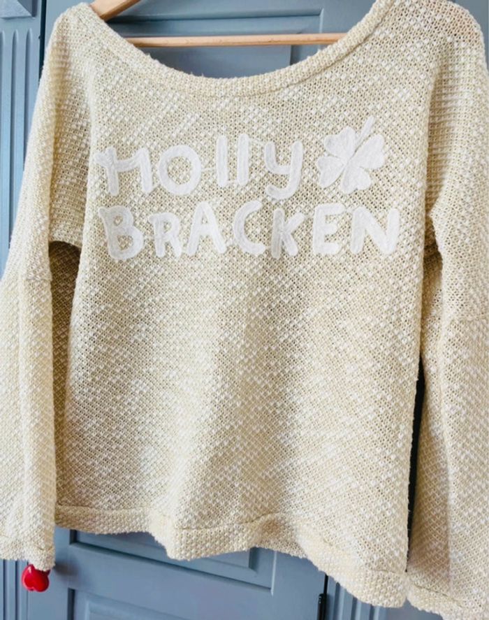 🌸 Pull léger Molly Bracken Blanc & Doré – Ultra doux 💕 - photo numéro 3