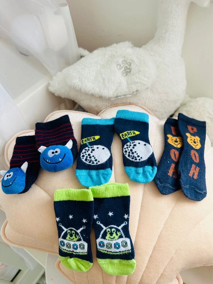Lot chaussettes baby boy thème bleu