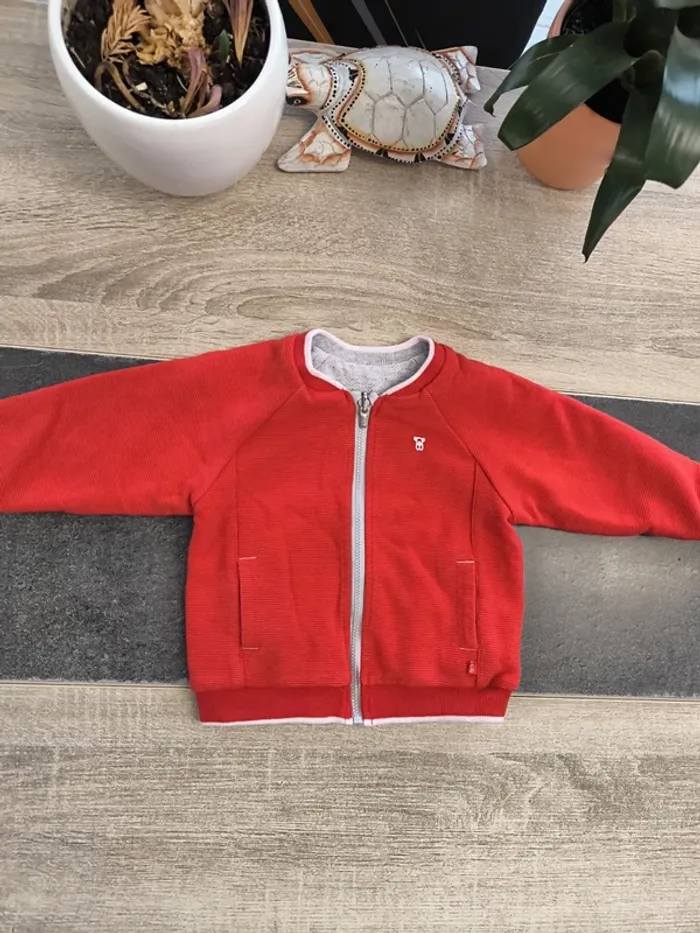 Gilet zippé réversible garçon 18 mois obaibi Koala 🐨 - photo numéro 2