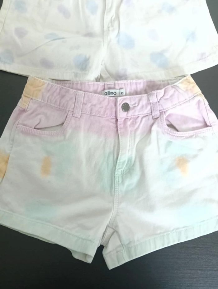 Lot 2 short en jean gemo 10 ans - photo numéro 2
