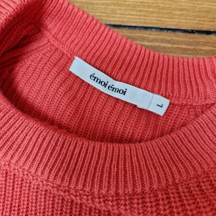 Pull corail Emoi Emoi - Taille L - photo numéro 2