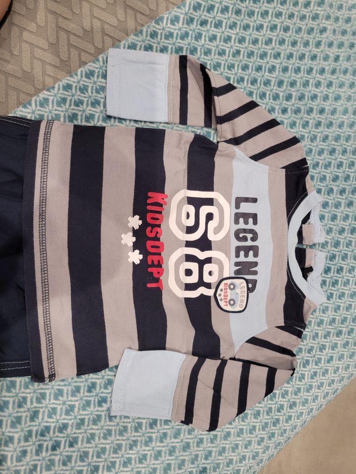 Ensemble T-shirt manches longues + pantalon 18mois - photo numéro 2