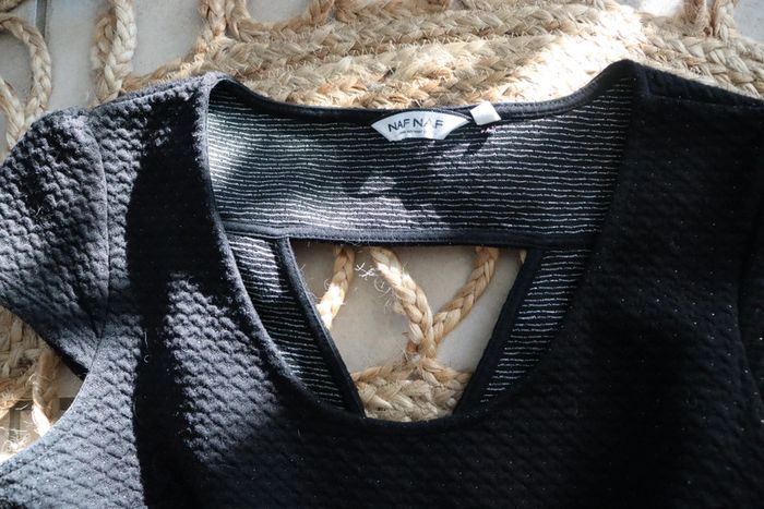 Robe Naf Naf noire à paillettes - photo numéro 3