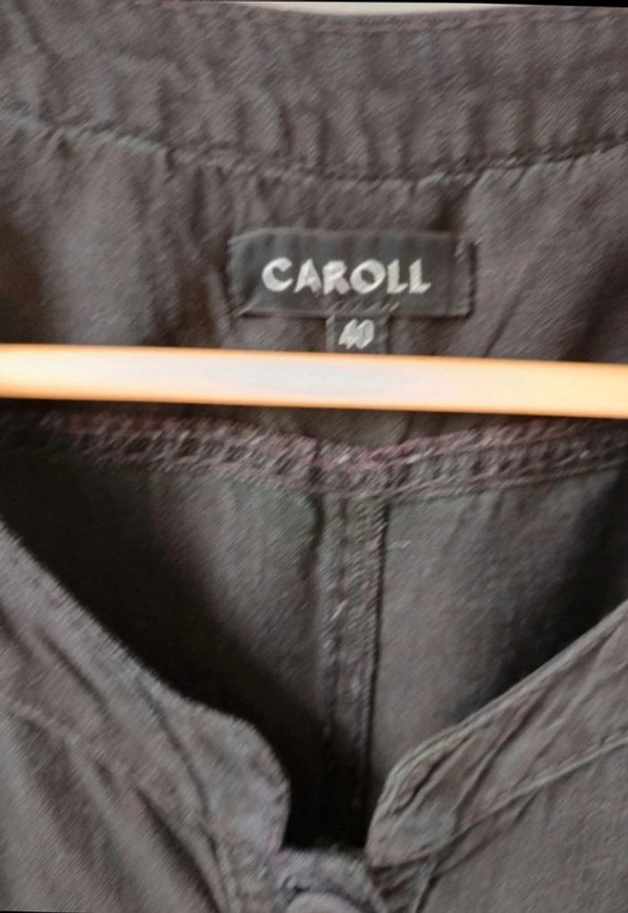Combishort Caroll t.40 100% lin noir - photo numéro 3