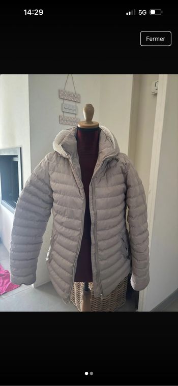 Doudoune beige taille l tissaia