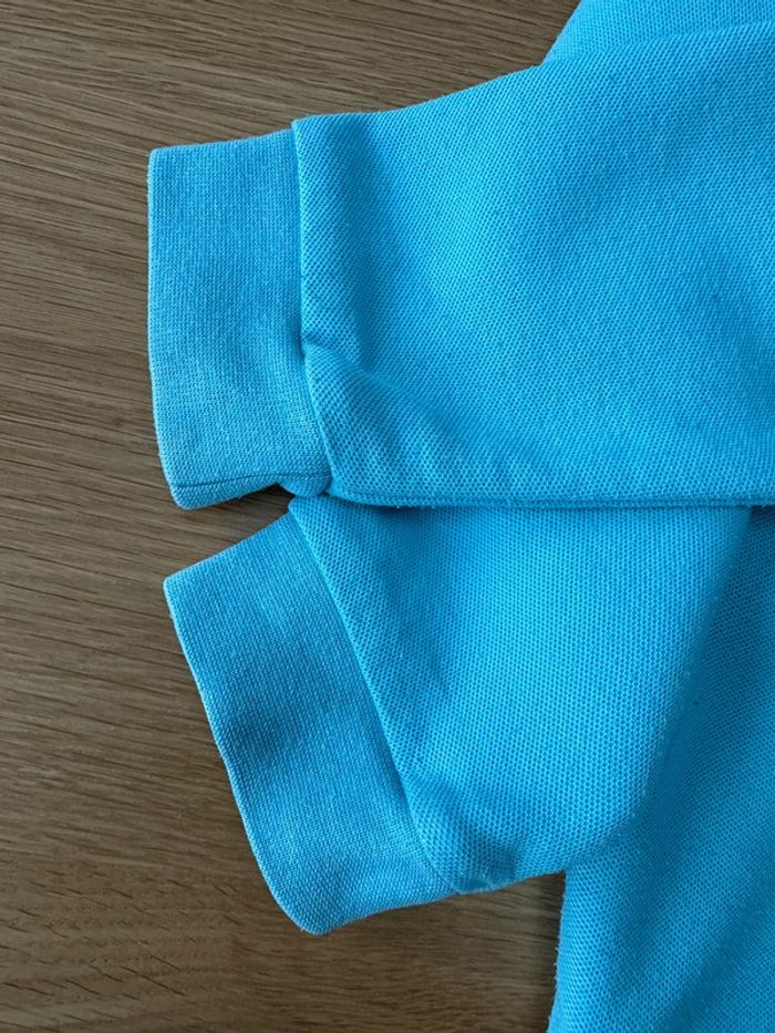 Veste à capuche/hoodie bleu clair zippé bas orange fluo - Taille 6 Ans - photo numéro 8