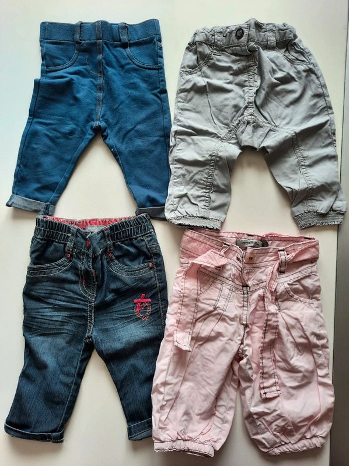 Lot de 4 pantalons bébé fille