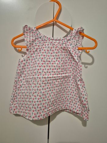 Blouse sans manche Obaïbi taille 9 mois