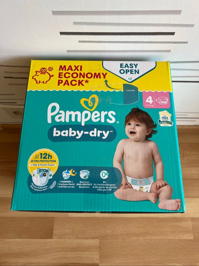 Couche Pampers Baby-dry taille 4 9-14kg 108 couches - photo numéro 6