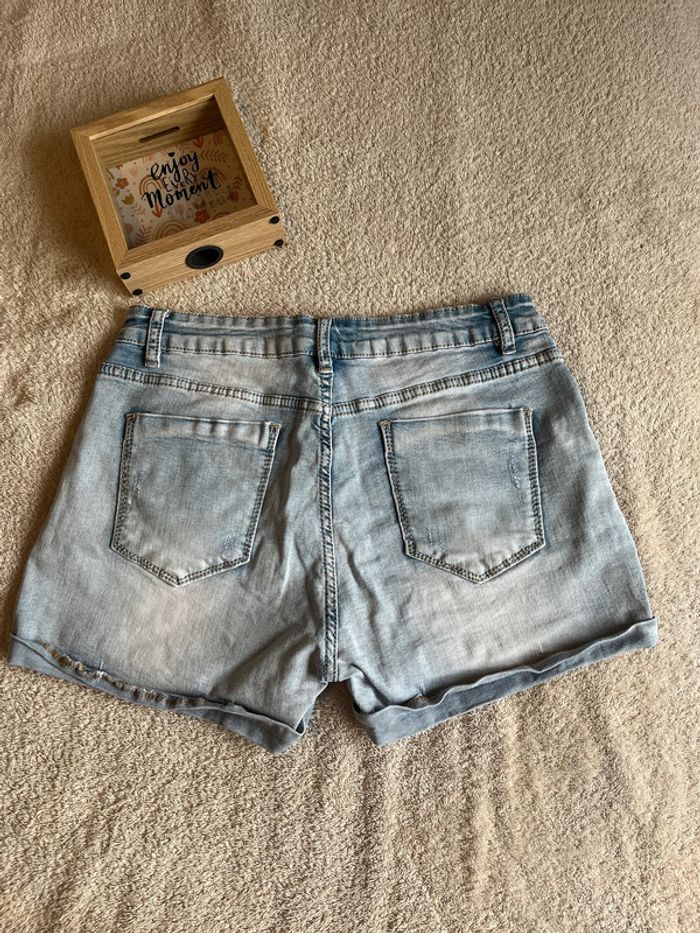 Short en jean effet usé VS Miss – taille 42 – poches & passants ceinture - photo numéro 5