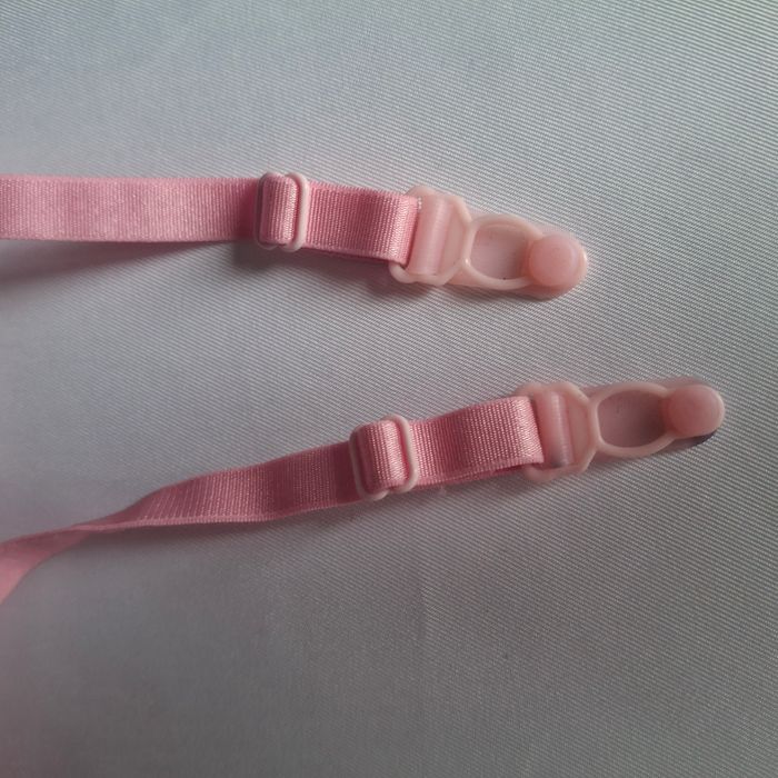 Porte jarretelle en dentelle rose et noir NEUF avec étiquette - photo numéro 6