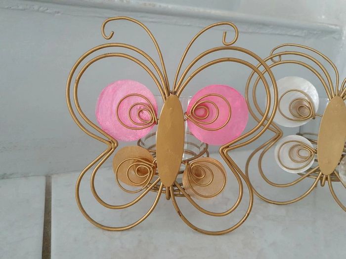 Lot de 2 bougeoirs papillon ZZZ - photo numéro 7