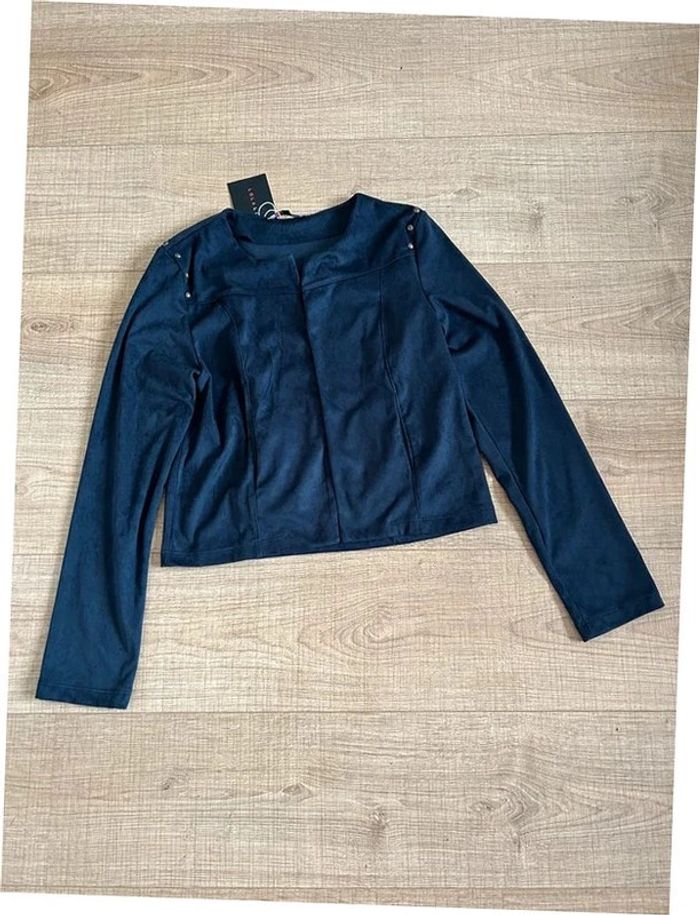 Veste bleue marine neuve en suédine LolaLiza taille 36 (valeur 50€) - photo numéro 11