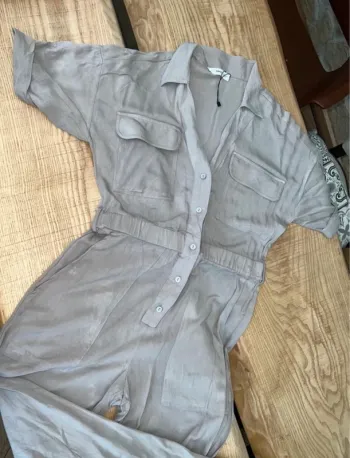 Combinaison pantalon cargo grise Mango taille S