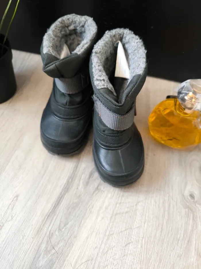 Bottes boots d’hiver enfant kimberfeel, pointure 21, doublées et antichoc - photo numéro 5