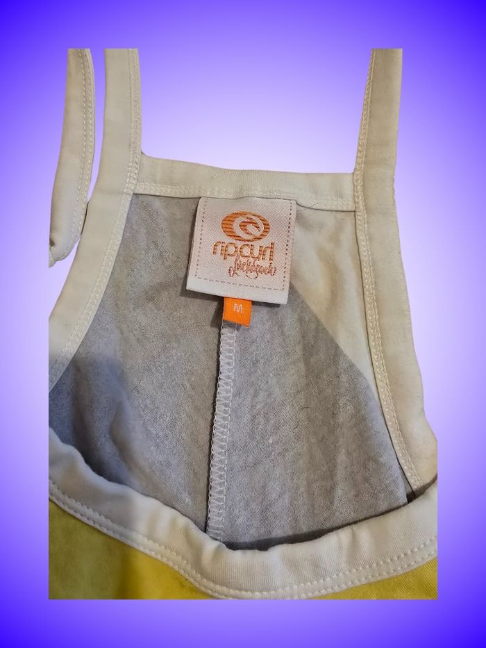 Débardeur Rip Curl Color Block – Rayures Géométriques – Violet, Jaune, Blanc – Taille 38 M – Très Bon État - photo numéro 3